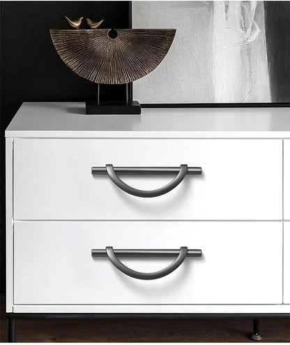 Modern Semi-Circle Shaped Furniture Door Knob │ Luxury Alloy Kitchen Cabinet Handles - Besontique Home