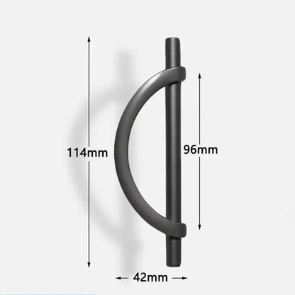 Modern Semi-Circle Shaped Furniture Door Knob │ Luxury Alloy Kitchen Cabinet Handles - Besontique Home