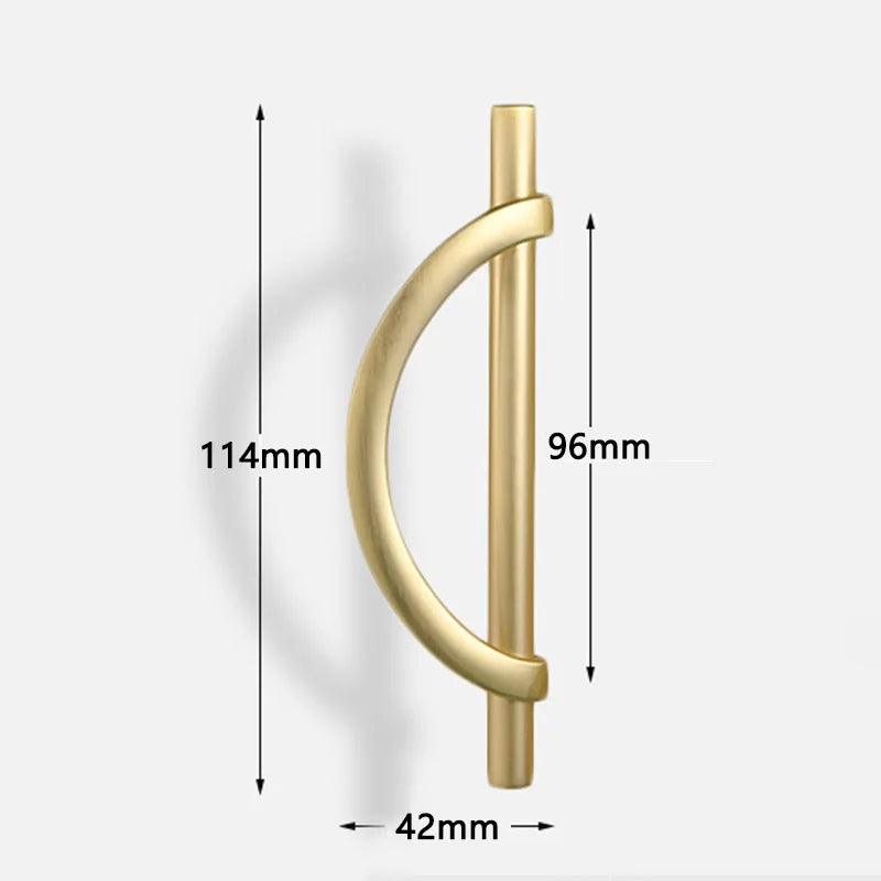 Modern Semi-Circle Shaped Furniture Door Knob │ Luxury Alloy Kitchen Cabinet Handles - Besontique Home