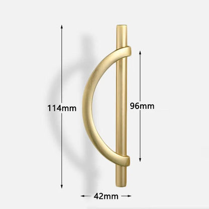 Modern Semi-Circle Shaped Furniture Door Knob │ Luxury Alloy Kitchen Cabinet Handles - Besontique Home