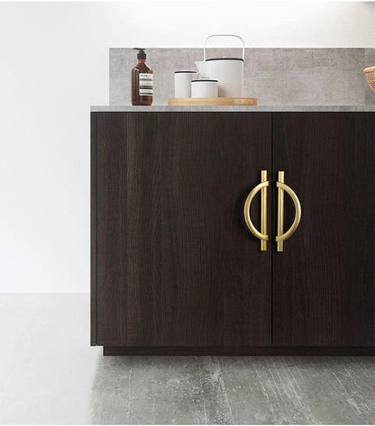 Modern Semi-Circle Shaped Furniture Door Knob │ Luxury Alloy Kitchen Cabinet Handles - Besontique Home