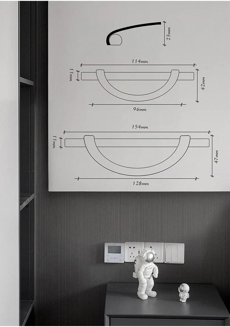 Modern Semi-Circle Shaped Furniture Door Knob │ Luxury Alloy Kitchen Cabinet Handles - Besontique Home