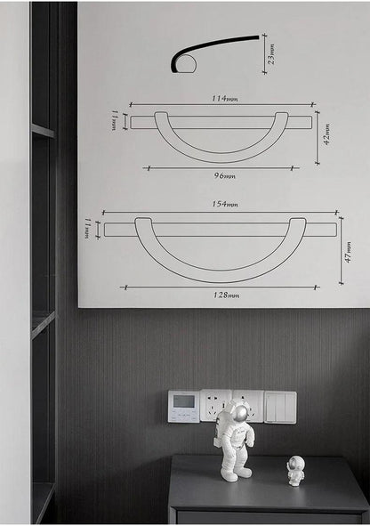 Modern Semi-Circle Shaped Furniture Door Knob │ Luxury Alloy Kitchen Cabinet Handles - Besontique Home