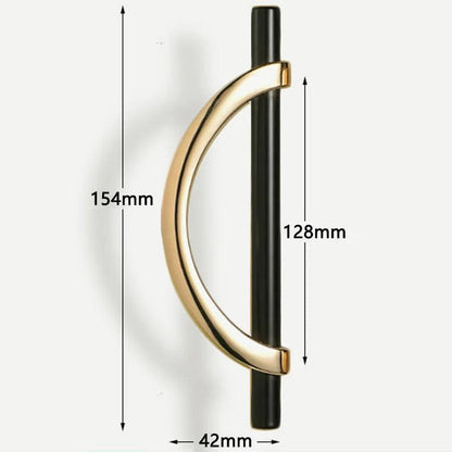 Modern Semi-Circle Shaped Furniture Door Knob │ Luxury Alloy Kitchen Cabinet Handles - Besontique Home