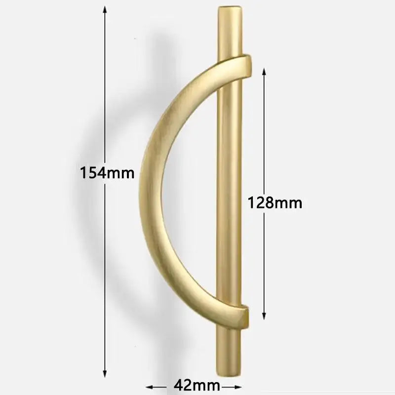 Modern Semi-Circle Shaped Furniture Door Knob │ Luxury Alloy Kitchen Cabinet Handles - Besontique Home