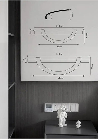 Modern Semi-Circle Shaped Furniture Door Knob │ Luxury Alloy Kitchen Cabinet Handles - Besontique Home