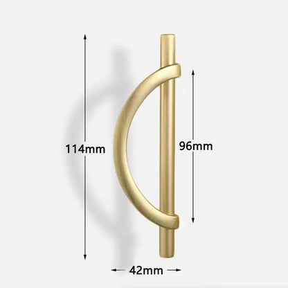 Modern Semi-Circle Shaped Furniture Door Knob │ Luxury Alloy Kitchen Cabinet Handles - Besontique Home