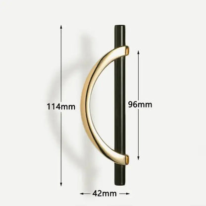 Modern Semi-Circle Shaped Furniture Door Knob │ Luxury Alloy Kitchen Cabinet Handles - Besontique Home