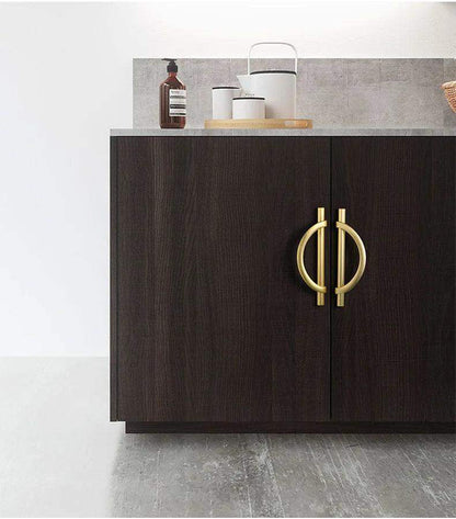 Modern Semi-Circle Shaped Furniture Door Knob │ Luxury Alloy Kitchen Cabinet Handles - Besontique Home