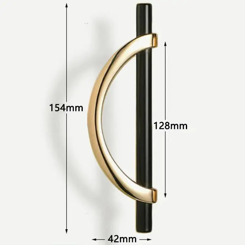 Modern Semi-Circle Shaped Furniture Door Knob │ Luxury Alloy Kitchen Cabinet Handles - Besontique Home