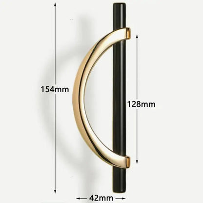 Modern Semi-Circle Shaped Furniture Door Knob │ Luxury Alloy Kitchen Cabinet Handles - Besontique Home