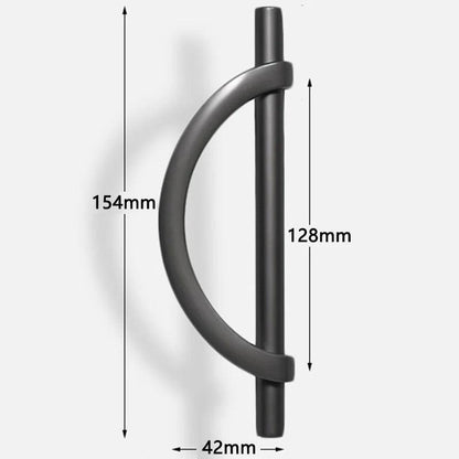 Modern Semi-Circle Shaped Furniture Door Knob │ Luxury Alloy Kitchen Cabinet Handles - Besontique Home