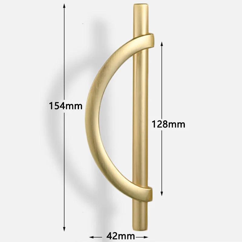 Modern Semi-Circle Shaped Furniture Door Knob │ Luxury Alloy Kitchen Cabinet Handles - Besontique Home