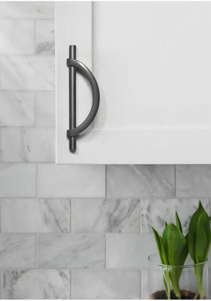 Modern Semi-Circle Shaped Furniture Door Knob │ Luxury Alloy Kitchen Cabinet Handles - Besontique Home