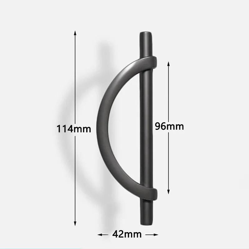 Modern Semi-Circle Shaped Furniture Door Knob │ Luxury Alloy Kitchen Cabinet Handles - Besontique Home