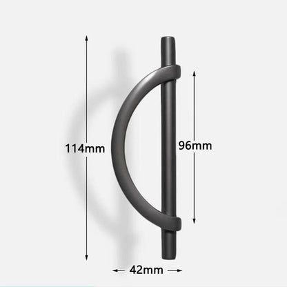 Modern Semi-Circle Shaped Furniture Door Knob │ Luxury Alloy Kitchen Cabinet Handles - Besontique Home