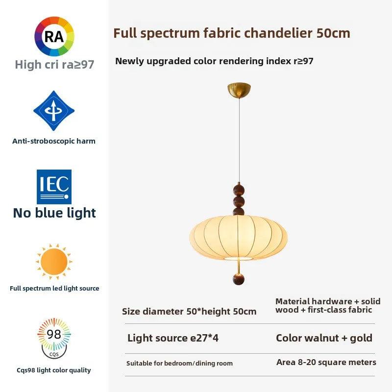 Modern Vintage Cloth Pendant Ceiling Light │ Japandi Retro Chandelier Hanging Lamp - Besontique Home