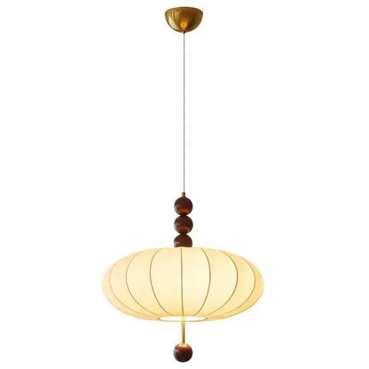 Modern Vintage Cloth Pendant Ceiling Light │ Japandi Retro Chandelier Hanging Lamp - Besontique Home