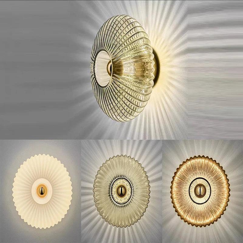 Modern Vintage Glass Wall Lamp Lighting │ Minimal Retro Entryway Hallway Bedside Light - Besontique Home