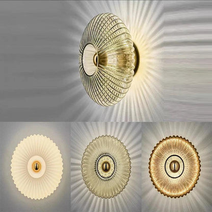 Modern Vintage Glass Wall Lamp Lighting │ Minimal Retro Entryway Hallway Bedside Light - Besontique Home
