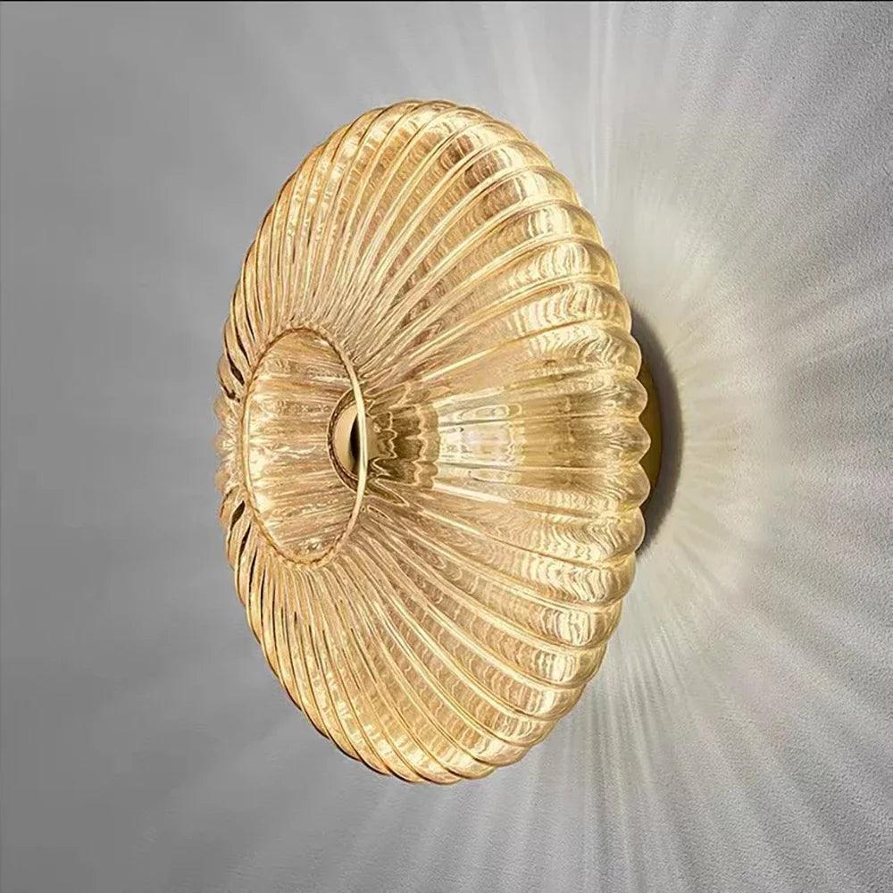 Modern Vintage Glass Wall Lamp Lighting │ Minimal Retro Entryway Hallway Bedside Light - Besontique Home
