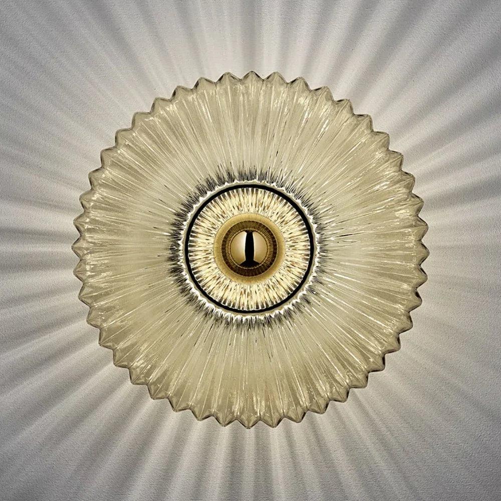 Modern Vintage Glass Wall Lamp Lighting │ Minimal Retro Entryway Hallway Bedside Light - Besontique Home
