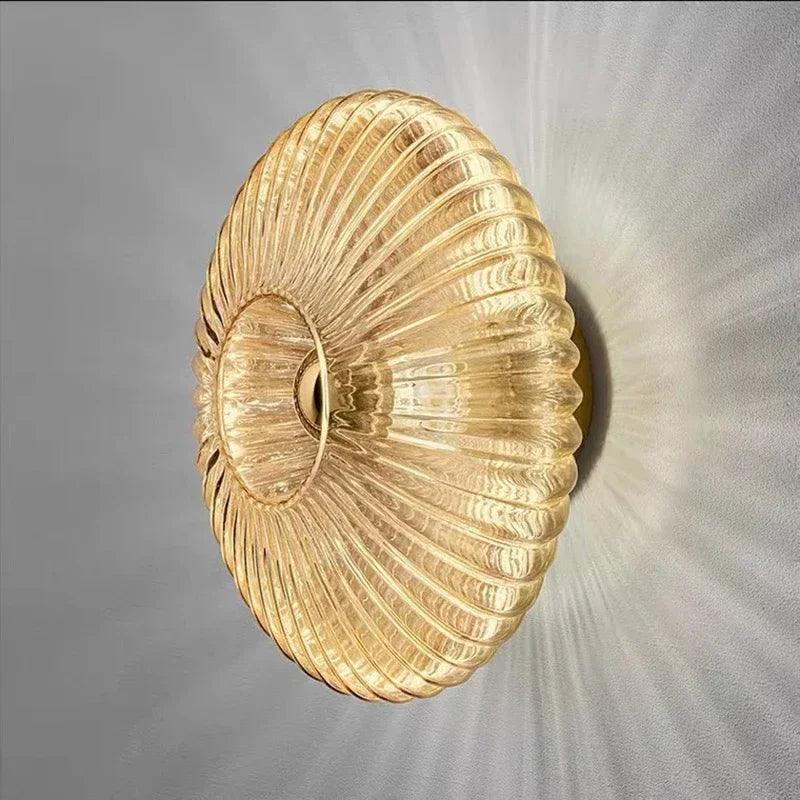 Modern Vintage Glass Wall Lamp Lighting │ Minimal Retro Entryway Hallway Bedside Light - Besontique Home