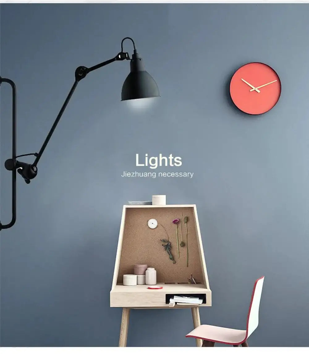 Modern Vintage Swing Arm Wall Lamp │ Nordic Industrial LED Rotating Metal Hanging Light - Besontique Home
