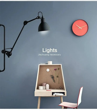 Modern Vintage Swing Arm Wall Lamp │ Nordic Industrial LED Rotating Metal Hanging Light - Besontique Home