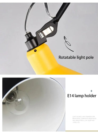 Modern Vintage Swing Arm Wall Lamp │ Nordic Industrial LED Rotating Metal Hanging Light - Besontique Home
