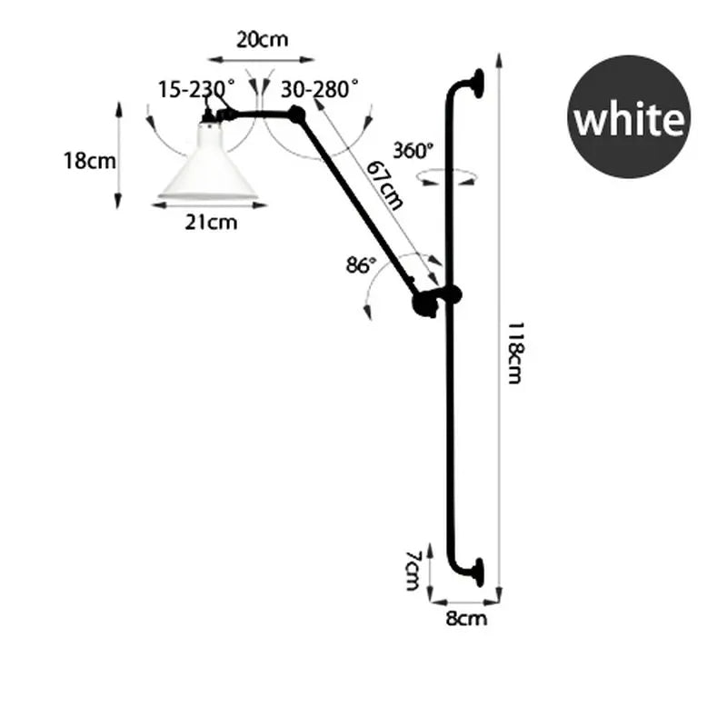 Modern Vintage Swing Arm Wall Lamp │ Nordic Industrial LED Rotating Metal Hanging Light - Besontique Home