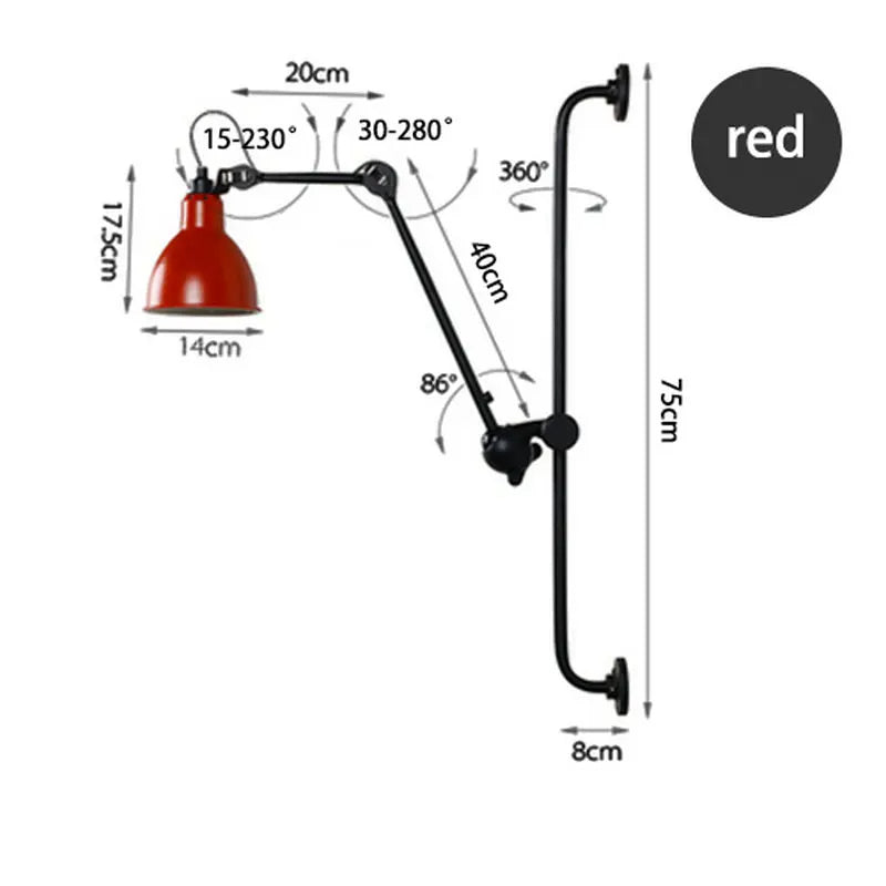 Modern Vintage Swing Arm Wall Lamp │ Nordic Industrial LED Rotating Metal Hanging Light - Besontique Home