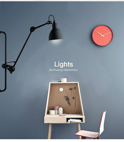 Modern Vintage Swing Arm Wall Lamp │ Nordic Industrial LED Rotating Metal Hanging Light - Besontique Home