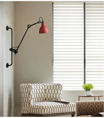 Modern Vintage Swing Arm Wall Lamp │ Nordic Industrial LED Rotating Metal Hanging Light - Besontique Home