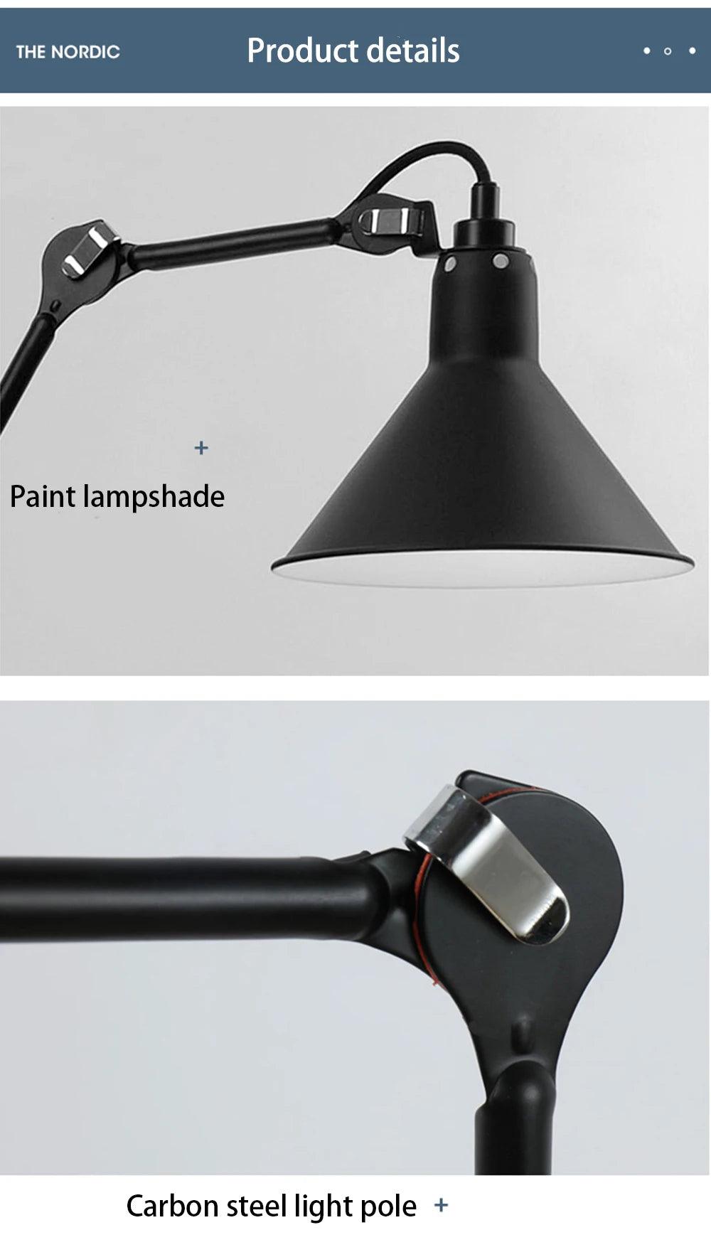 Modern Vintage Swing Arm Wall Lamp │ Nordic Industrial LED Rotating Metal Hanging Light - Besontique Home