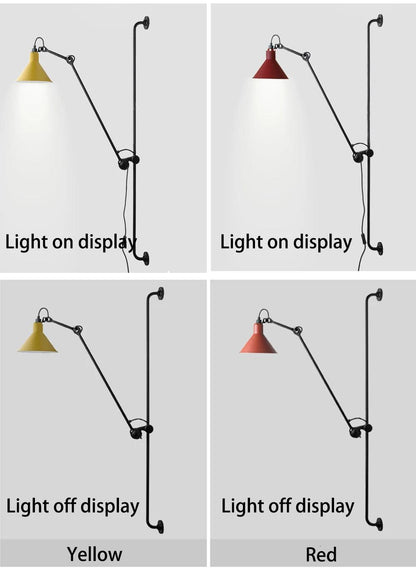 Modern Vintage Swing Arm Wall Lamp │ Nordic Industrial LED Rotating Metal Hanging Light - Besontique Home