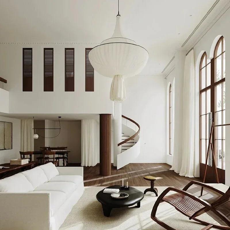 New Classical Retro White Chandelier Ceiling Light - Besontique Home
