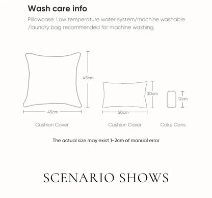 Nordic Beige Khaki Plaid Striped Cushion Cover │ Minimal Home Throw Pillow Covers - Besontique Home