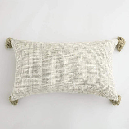 Nordic Beige Khaki Plaid Striped Cushion Cover │ Minimal Home Throw Pillow Covers - Besontique Home