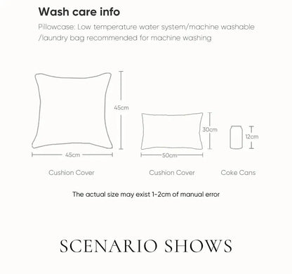 Nordic Beige Khaki Plaid Striped Cushion Cover │ Minimal Home Throw Pillow Covers - Besontique Home
