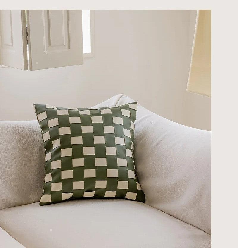 Nordic Brown Green Luxury Cushion Cover - Besontique Home