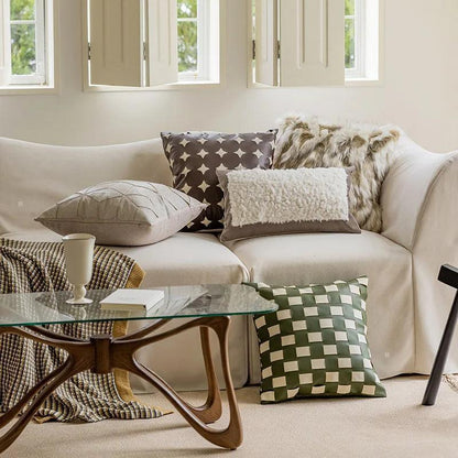 Nordic Brown Green Luxury Cushion Cover - Besontique Home