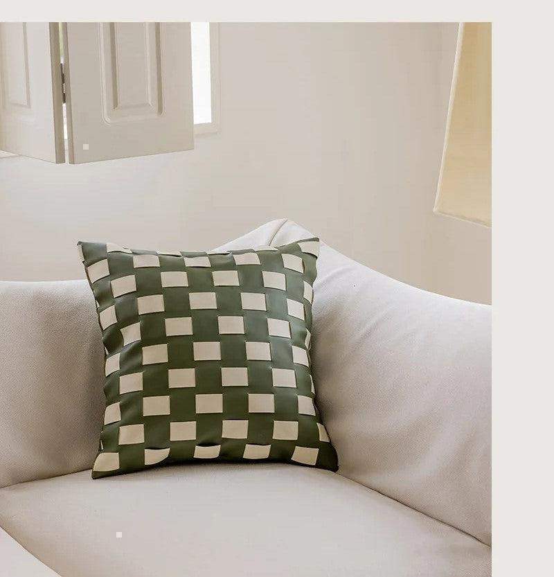 Nordic Brown Green Luxury Cushion Cover - Besontique Home