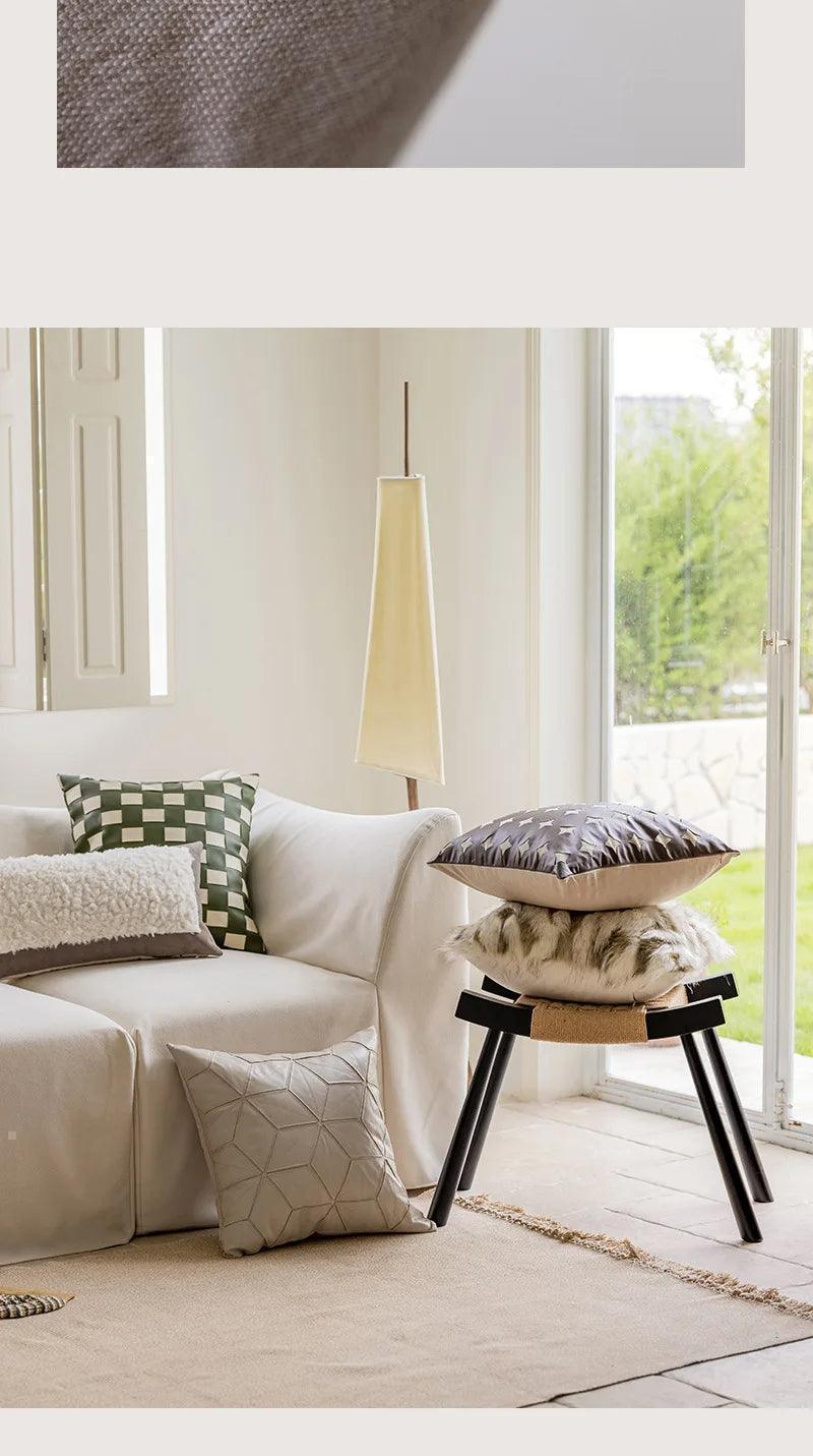 Nordic Brown Green Luxury Cushion Cover - Besontique Home