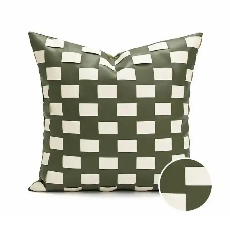 Nordic Brown Green Luxury Cushion Cover - Besontique Home