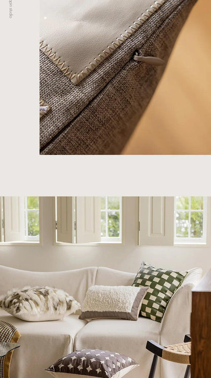 Nordic Brown Green Luxury Cushion Cover - Besontique Home