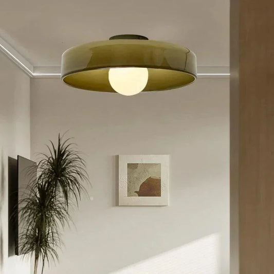 Nordic Color Vitnage Glass Ceiling Lamp │ Modern Minimal Entryway Hallway Hanging Light - Besontique Home