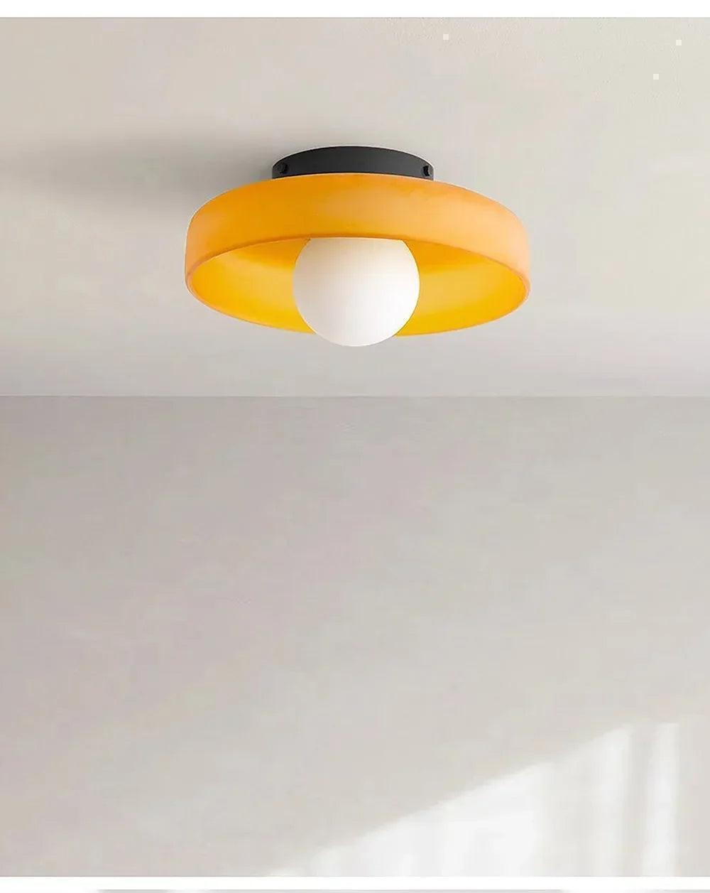 Nordic Color Vitnage Glass Ceiling Lamp │ Modern Minimal Entryway Hallway Hanging Light - Besontique Home