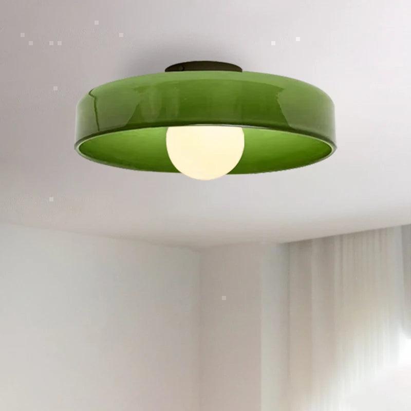 Nordic Color Vitnage Glass Ceiling Lamp │ Modern Minimal Entryway Hallway Hanging Light - Besontique Home