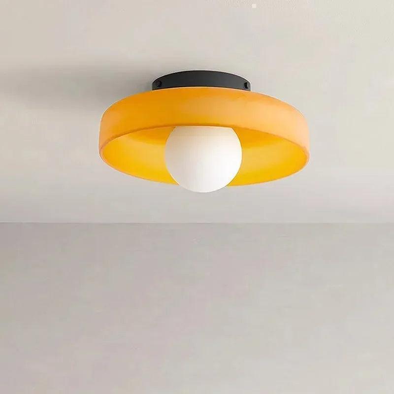 Nordic Color Vitnage Glass Ceiling Lamp │ Modern Minimal Entryway Hallway Hanging Light - Besontique Home